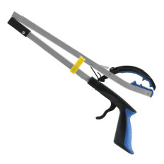 Long 110cm/45inch Folding Blue Litter Picker Grabber